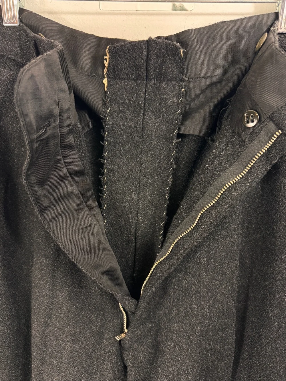 Vintage 70s Oxxford Clothes Suit Gray Wool Patch Pockets Marshall Field 2pc 43 T